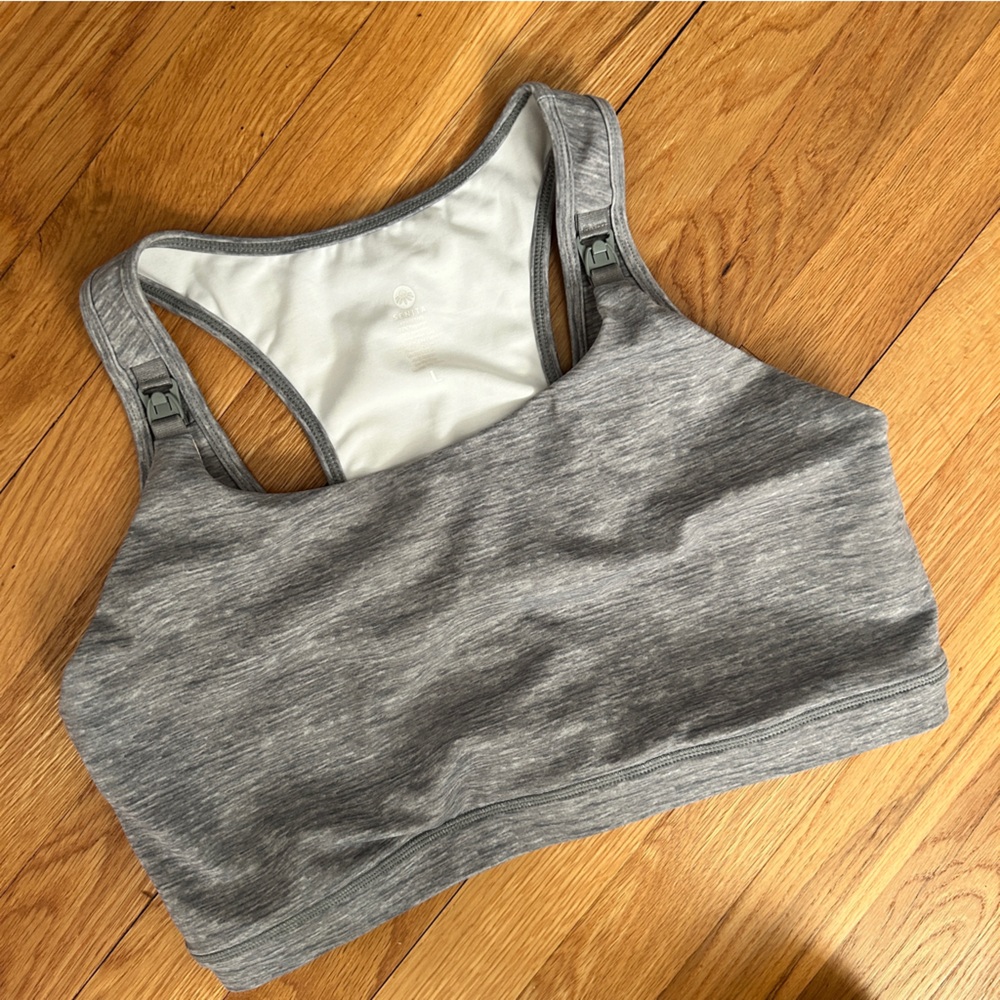 Senita Nursing Gray Women's Sports Bra